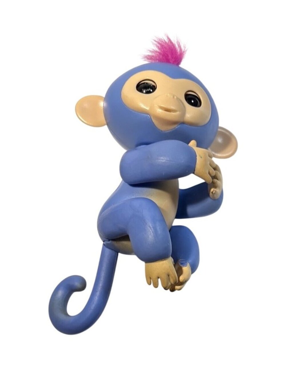 WowWee Interactive Fingerlings Baby Monkey 2016 Blue With Pink Hair Tested